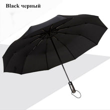 Load image into Gallery viewer, Wind Resistant Three Folding Automatic Umbrella Rain Women Auto Luxury Big Windproof Umbrellas Men Frame Windproof 10K Parasol
