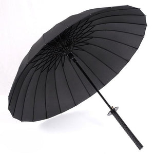Stylish Black Japanese Samurai Ninja Sword Katana Umbrella Sunny & Rainny Long-handle Umbrellas Semi-automatic 8, 16 or 24 Ribs