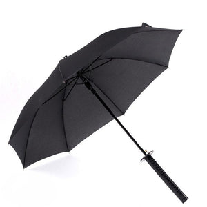 Stylish Black Japanese Samurai Ninja Sword Katana Umbrella Sunny & Rainny Long-handle Umbrellas Semi-automatic 8, 16 or 24 Ribs