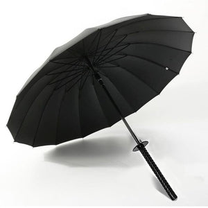 Stylish Black Japanese Samurai Ninja Sword Katana Umbrella Sunny & Rainny Long-handle Umbrellas Semi-automatic 8, 16 or 24 Ribs